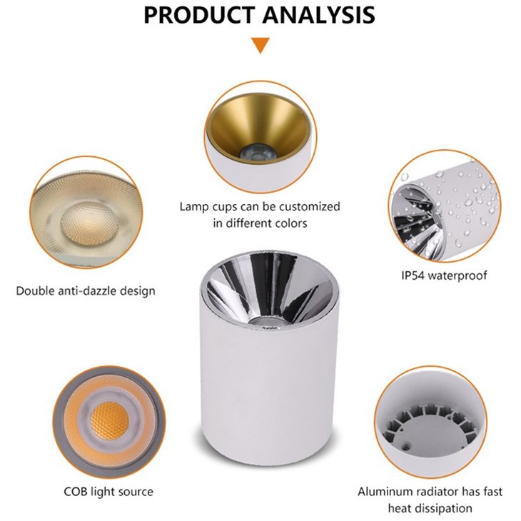 Wholesale Hotel Home Shop Decoration Colorful Reflector Downlight